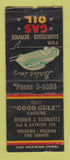 Matchbook Cover - Gulf oil gas Herman Schwartz BOBTAIL WEAR