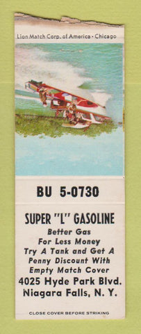Matchbook Cover - Super L oil gas Nigara Falls NY BOBTAIL