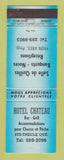 Matchbook Cover - Hotel Chateau Ste Thecle QC WEAR #2 BLUE