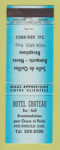 Matchbook Cover - Hotel Chateau Ste Thecle QC WEAR #2 BLUE