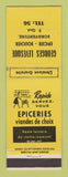Matchbook Cover - Georges Levesque Grocery Bonaventure QC WEAR