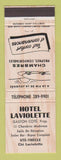 Matchbook Cover - Hotel Laviolette Ste Thecle QC