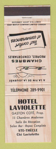 Matchbook Cover - Hotel Laviolette Ste Thecle QC
