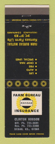 Matchbook Cover - Farm Bureau Insurance Clinton Hobson Sedan KS