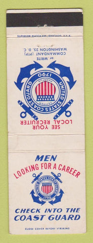 Matchbook Cover - US Coast Guard Recruiting Washington DC WEAR