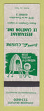 Matchbook Cover - Restaurant LE Caneton Quebec QC SAMPLE WEAR