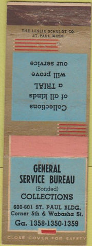 Matchbook Cover - General Service Bureau St Paul MN