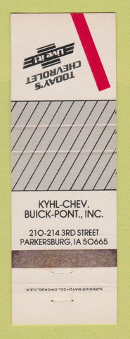 Matchbook Cover - Kyhl Chevrolet Buick Pontiac Parkersburg IA WEAR