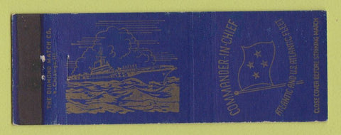 Matchbook Cover - Commander in Chief Atlantic US Fleet Navy