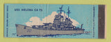 Matchbook Cover - USS Helena CA 75 Navy Full Length