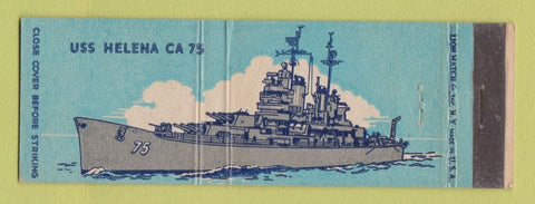 Matchbook Cover - USS Helena CA 75 Navy Full Length