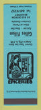 Matchbook Cover - Gilles Filion Grocery Beauport QC SAMPLE