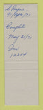 Matchbook Cover - Gilles Filion Grocery Beauport QC SAMPLE