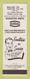 Matchbook Cover - Texaco oil gas Eugene Baillargeon Beauport QC WEAR