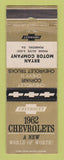 Matchbook Cover - 1962 Chevrolet Bryan Pembroke GA WEAR