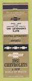 Matchbook Cover - 1962 Chevrolet Ray's Rigby ID WORN