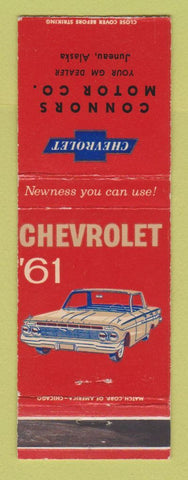 Matchbook Cover - 1961 Chevrolet Connors Juneau AK