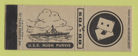 Matchbook Cover - USS Hugh Purvis Military Navy