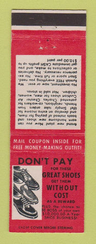 Matchbook Cover - Charles Chester Shoes Brockton MA