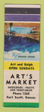 Matchbook Cover - Art's Market Grocery Fort Scott KS