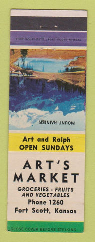 Matchbook Cover - Art's Market Grocery Fort Scott KS