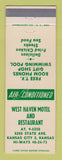 Matchbook Cover - West Haven Motel Restaurant Kansas City KS