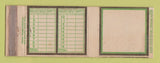 Matchbook Cover - Golf Score Card WEAR
