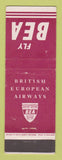 Matchbook Cover - BEA British European Airways Airline
