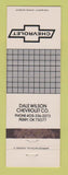 Matchbook Cover - Dale Wilson Chevrolet Perry OK WEAR