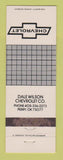 Matchbook Cover - Dale Wilson Chevrolet Perry OK WEAR