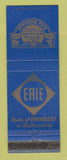Matchbook Cover - Erie Railroad 100th 1953 WEAR