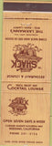 Matchbook Cover - The Shack Restaurant Redding CA