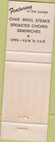Matchbook Cover - The Shack Restaurant Redding CA