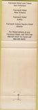 Matchbook Cover - The Fairmont Hotels Dallas TX
