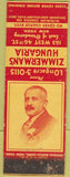 Matchbook Cover - Zimmerman's Hungaria Restaurant NY