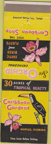 Matchbook Cover - Caribbean Gardens Naples FL