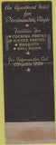 Matchbook Cover - Hotel 2400 Lounge Riviera Washington DC