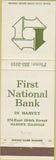 Matchbook Cover - First National Bank Harvey IL