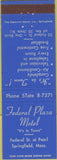 Matchbook Cover - Federal Plaza Motel Springfield MA