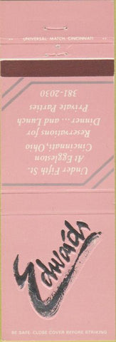 Matchbook Cover - Edward's Restaurant Cincinnati OH