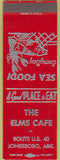 Matchbook Cover - The Elms Cafe Janesboro AR WEAR