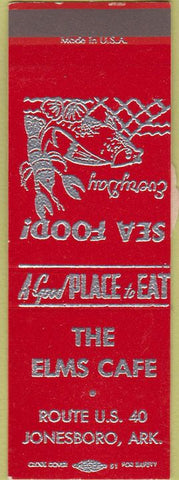 Matchbook Cover - The Elms Cafe Janesboro AR WEAR