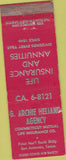 Matchbook Cover - Archie Heliand Insurance San Antonio TX red