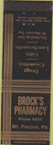 Matchbook Cover - Brock's Pharmacy Mt Pocono PA