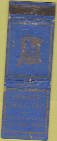 Matchbook Cover - Meeker Drug Co WEAR no town