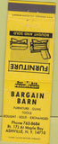 Matchbook Cover - Bargain Barn Tools Guns Ashville NY