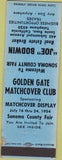 Matchbook Cover - Golden Gate Matchcover Club 1954 Bodwin