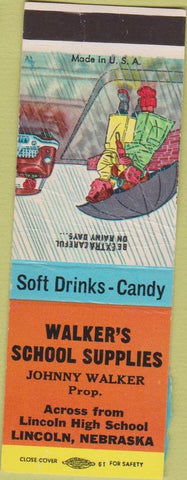 Matchbook Cover - Walker's School Supplies Lincoln NE