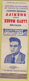 Matchbook Cover - Vote Lloyd Magee Sheriff Nueces County