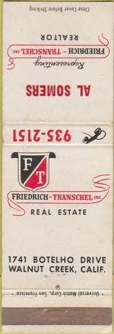 Matchbook Cover - Al Somers Real Estate Walnut Creek CA